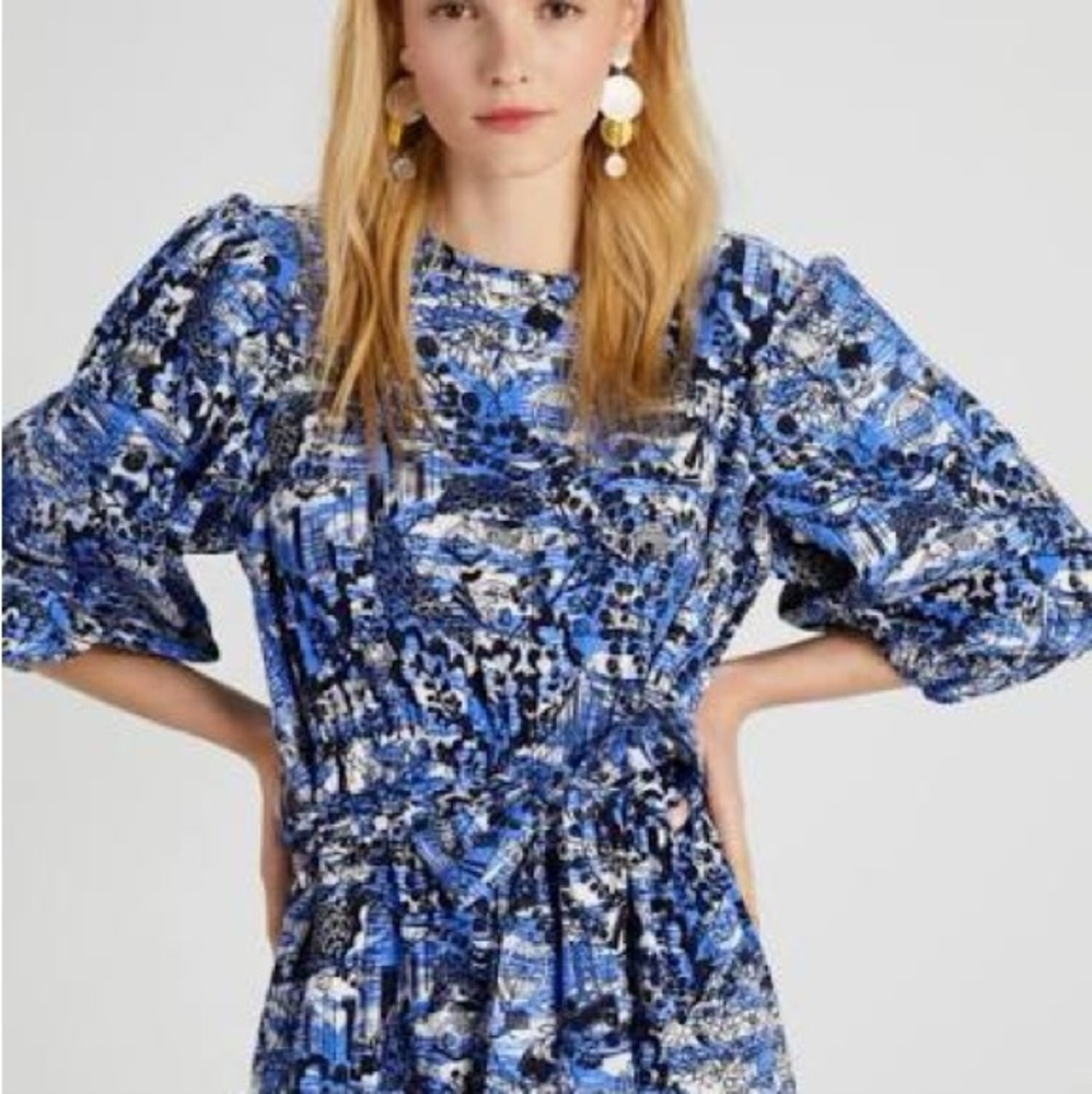 Kate Spade Midi print dress NWOT